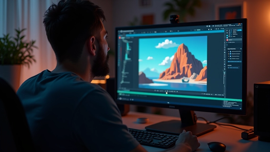Designer profissional analisando frames de animação em ambiente de trabalho especializado